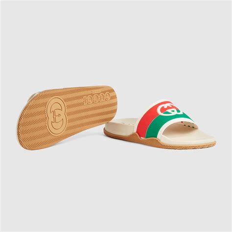 gucci rubber slide sandals replica uk|gucci rubber pursuit g slides.